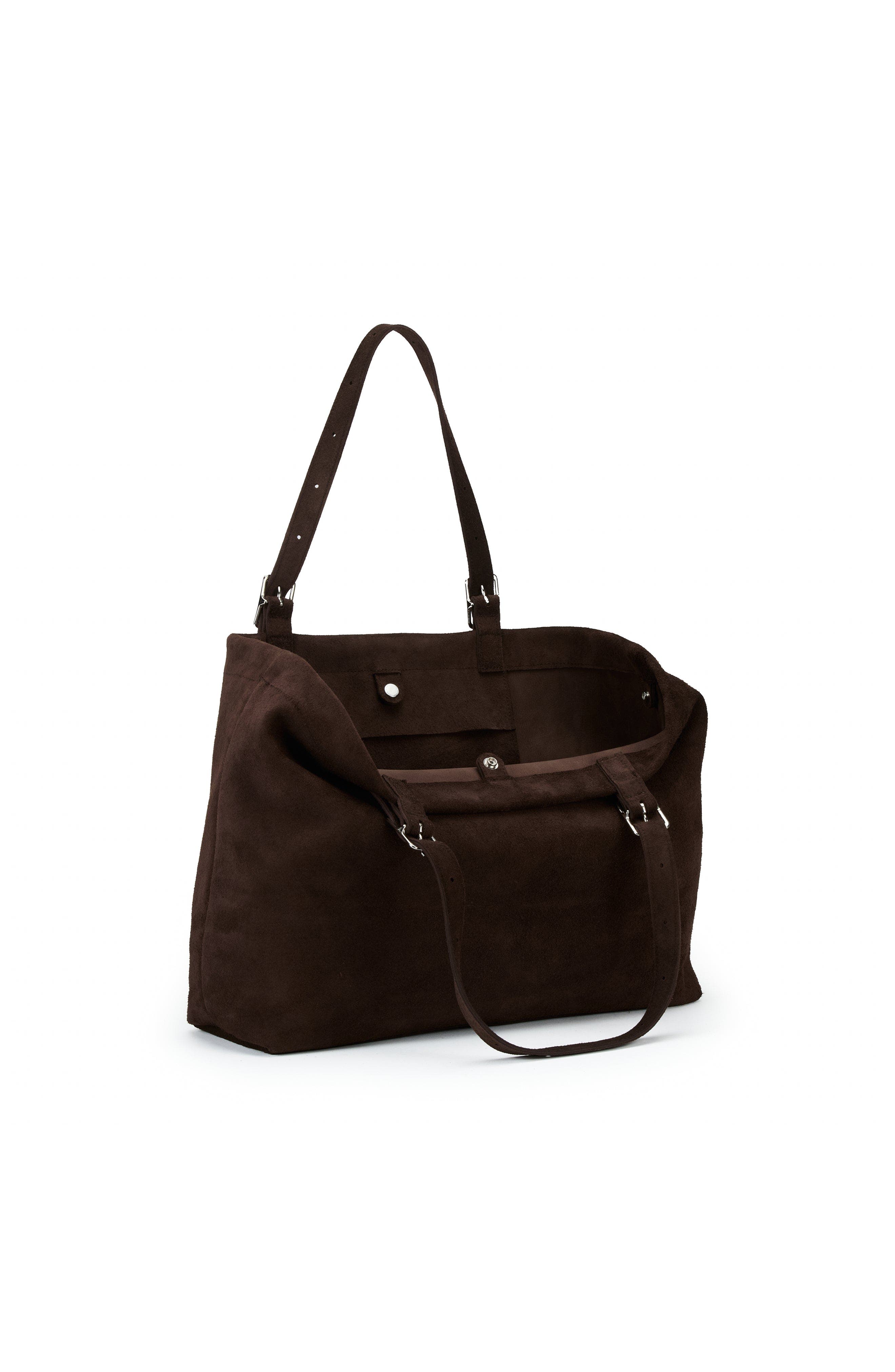 Ezra Arthur Dakota Nubuck Suede Leather Tote Bag, Alternate, color, Cocoa