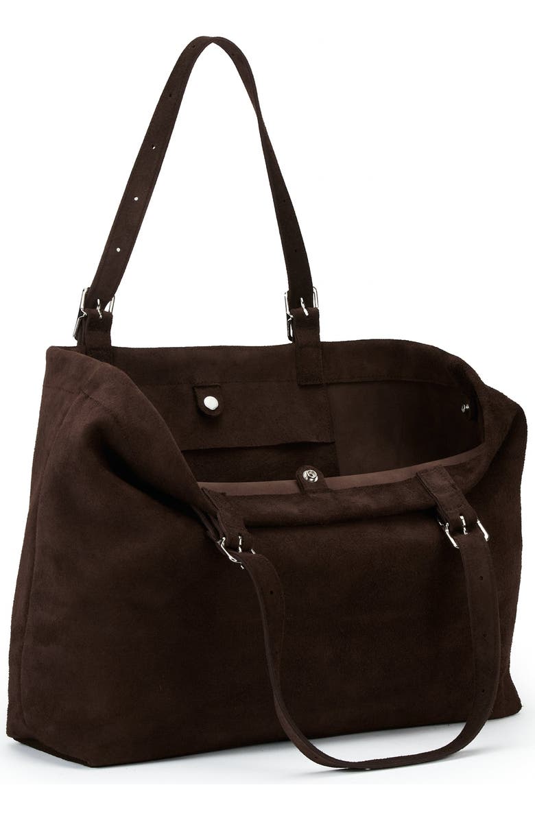 Ezra Arthur Dakota Nubuck Suede Leather Tote Bag, Alternate, color, Cocoa