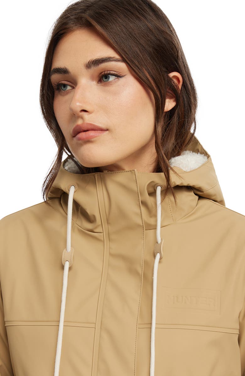 Hunter Sammy Waterproof Faux Fur Lined Hood Insulated Raincoat, Alternate, color, 