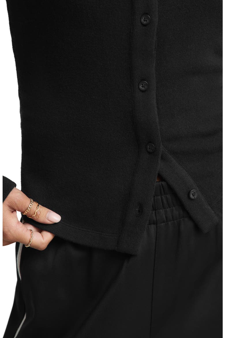 Luxelayer Fitted Cardigan, Alternate, color, BLACK