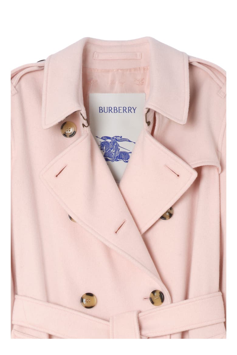 Long Cashmere Kensington Trench Coat, Alternate, color, Bouquet pink