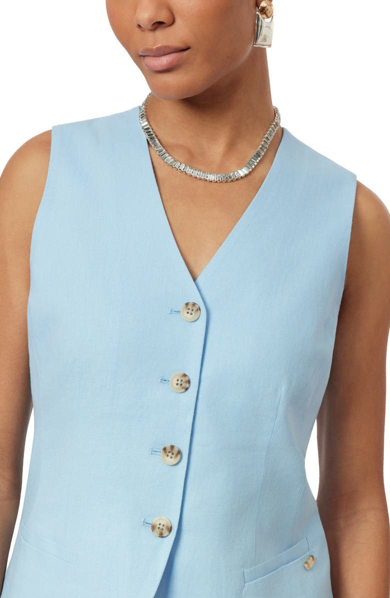 Scotch & Soda Long Line Vest, Alternate, color, Cerulean