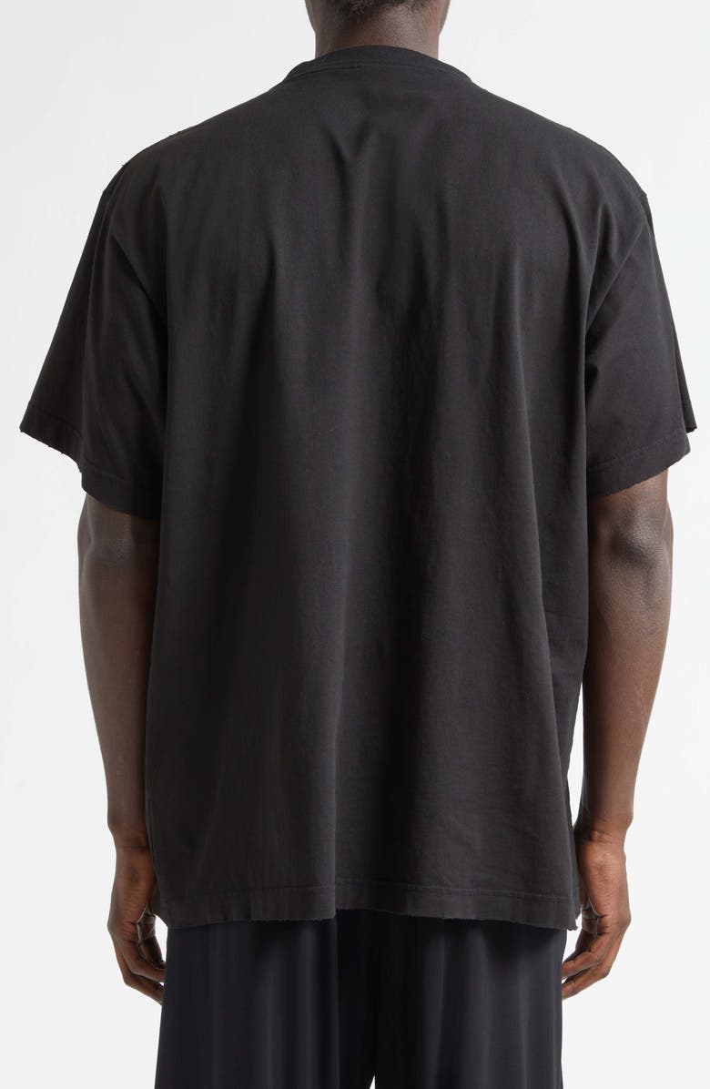 Balenciaga Paris Thunderstorm Oversize Graphic T-Shirt, Alternate, color, 1000 Black