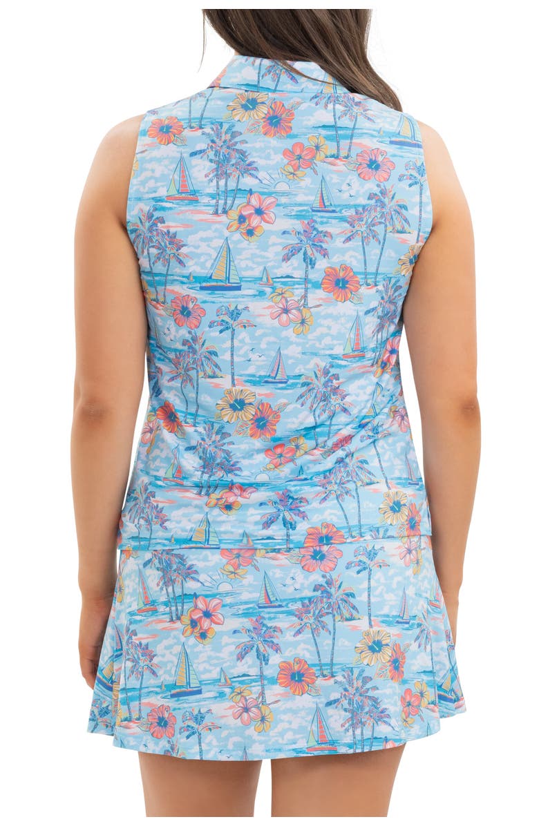 Kenny Flowers The BVIs - Ladies Sleeveless Golf Polo, Alternate, color, Blue