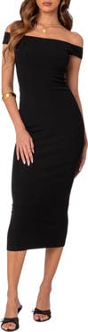 EDIKTED Kyla Off the Shoulder Dress