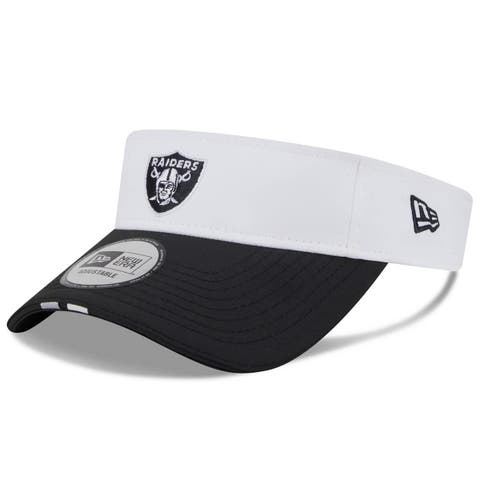 Men's New Era  White/Black Las Vegas Raiders 2025 NFL Training Camp Adjustable Visor