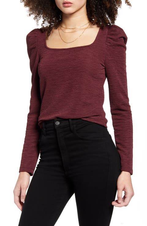 Alpha Puff Sleeve Square Neck Top