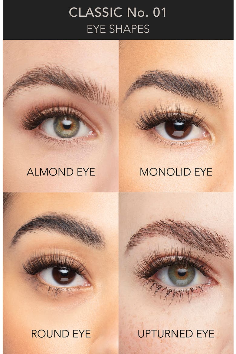 Classic No. 01 False Lashes, Alternate, color, BLACK