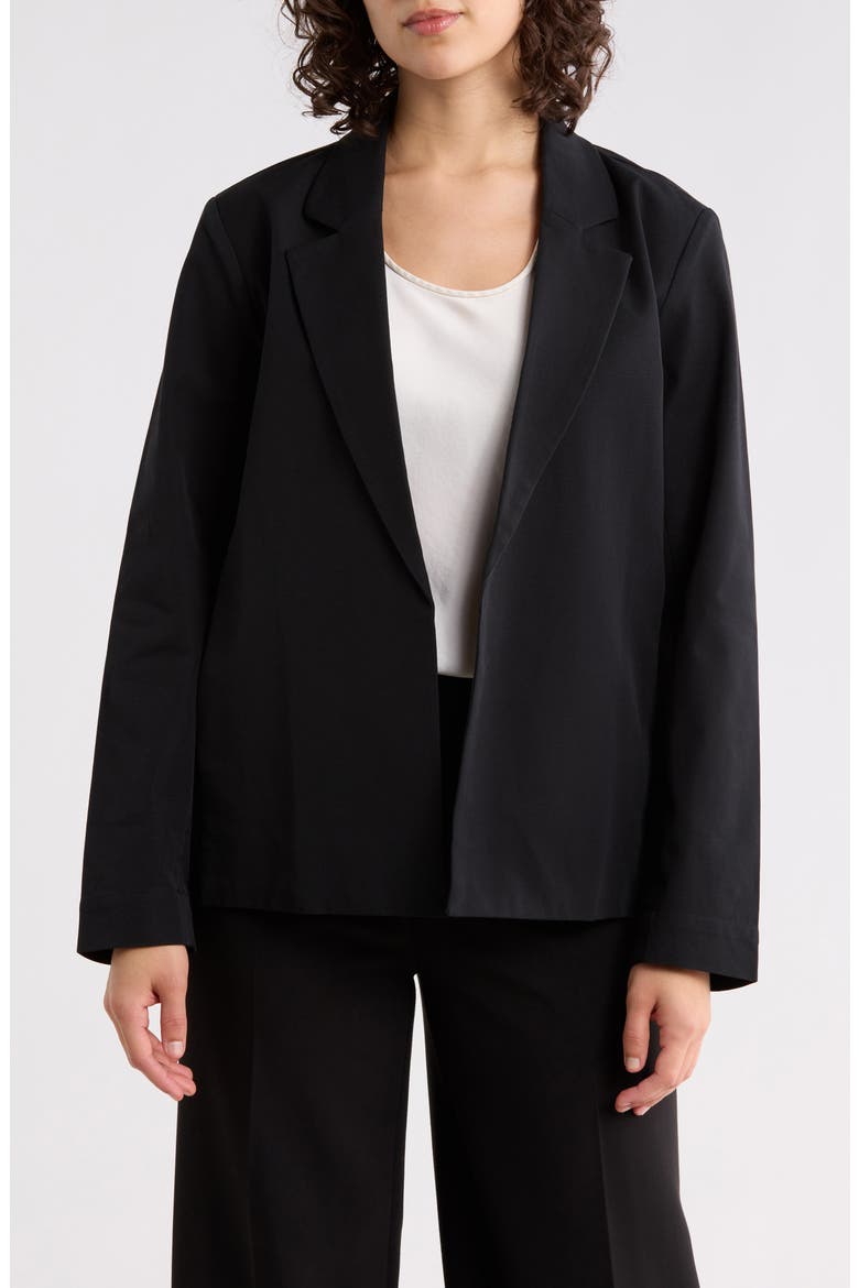 Stretch Twill Blazer, Main, color, BLACK