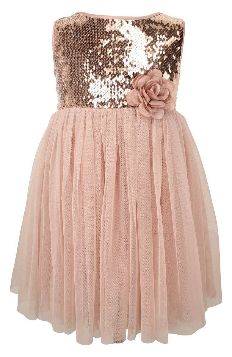 Popatu Sequin Sleeveless Tulle Dress, Main, color,