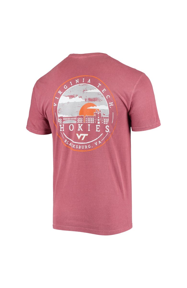 IMAGE ONE Men's Maroon Virginia Tech Hokies Circle Campus Scene T-Shirt, Alternate, color,