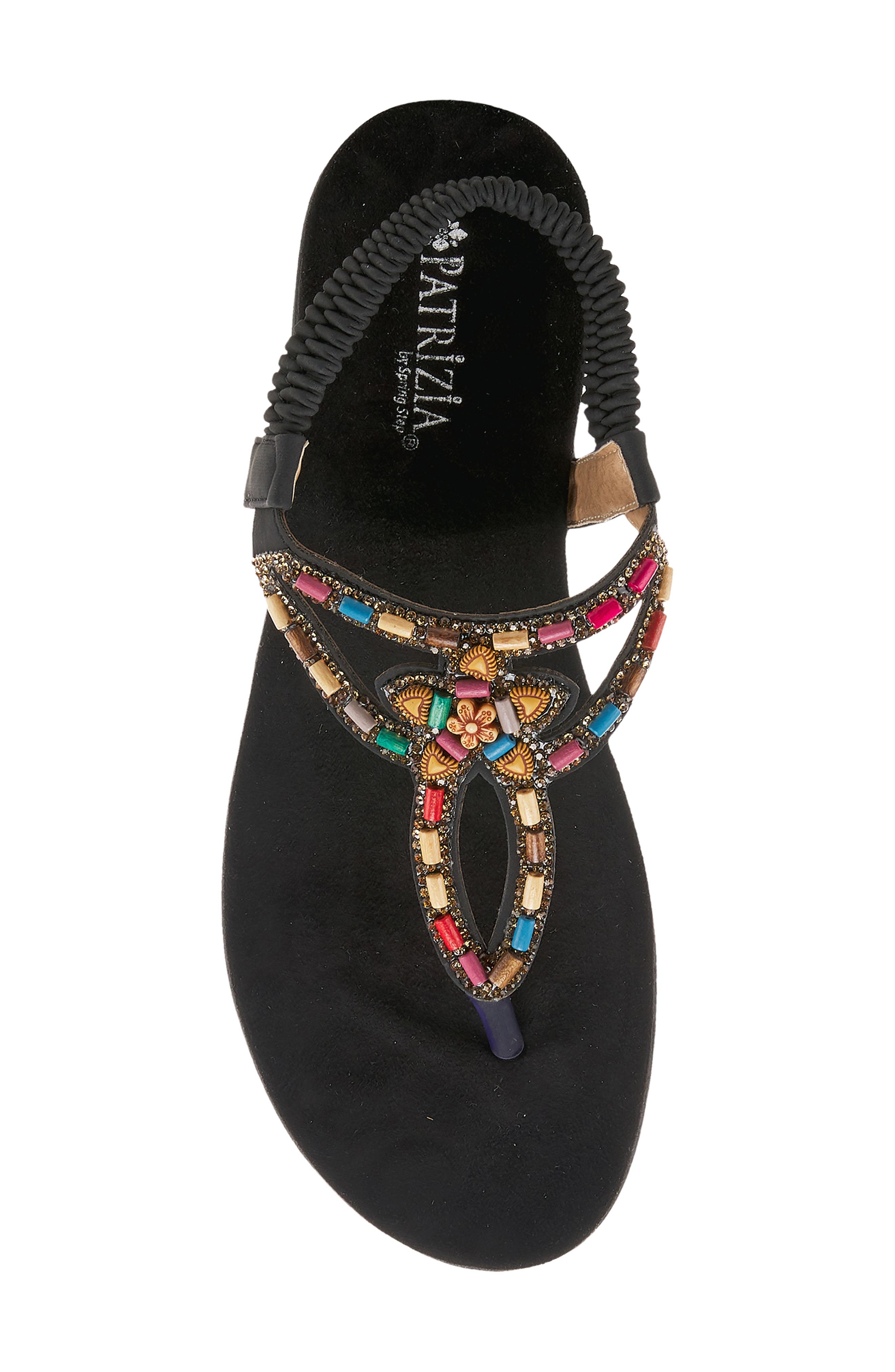 Crema Thong Sandal, Alternate, color, BLACK