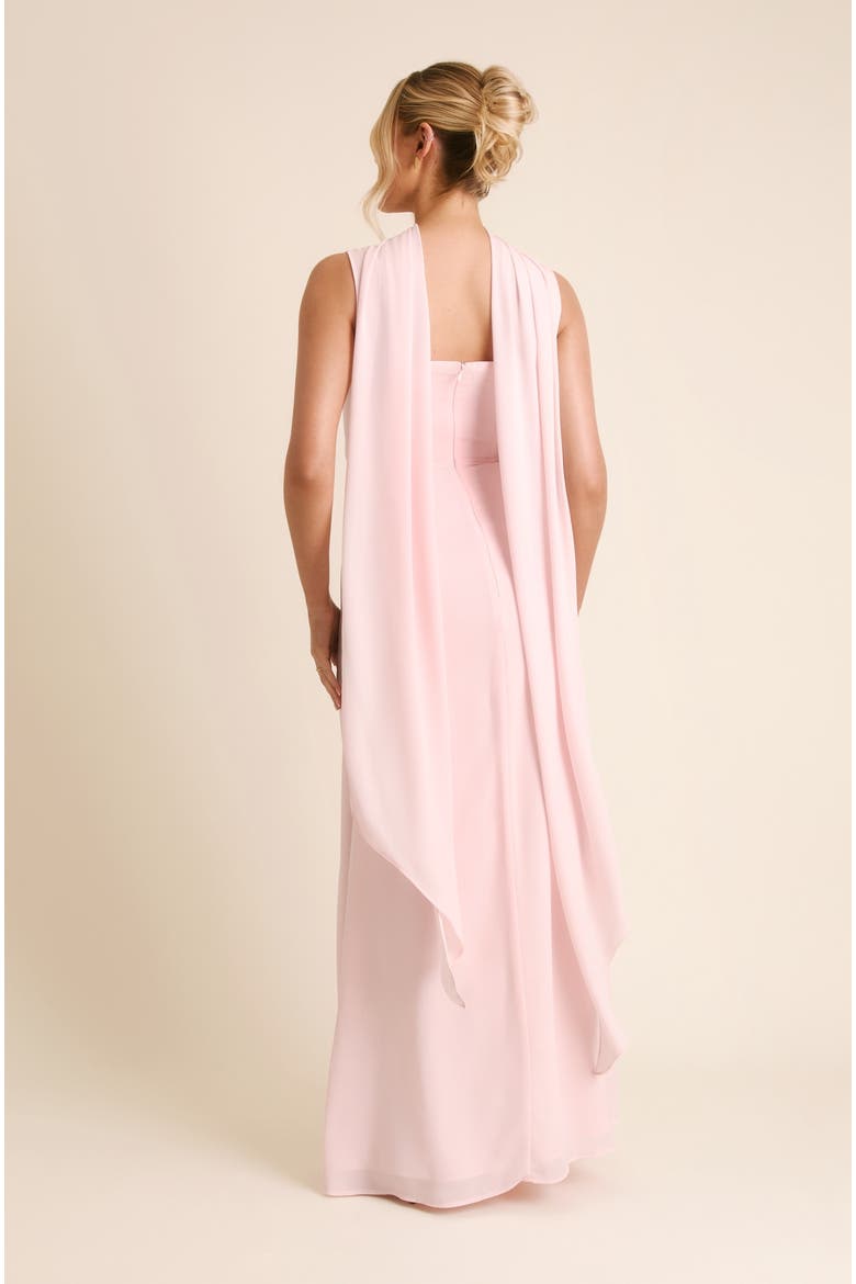 Lilly Square Neck Chiffon Maxi Dress, Alternate, color, Ballet Pink