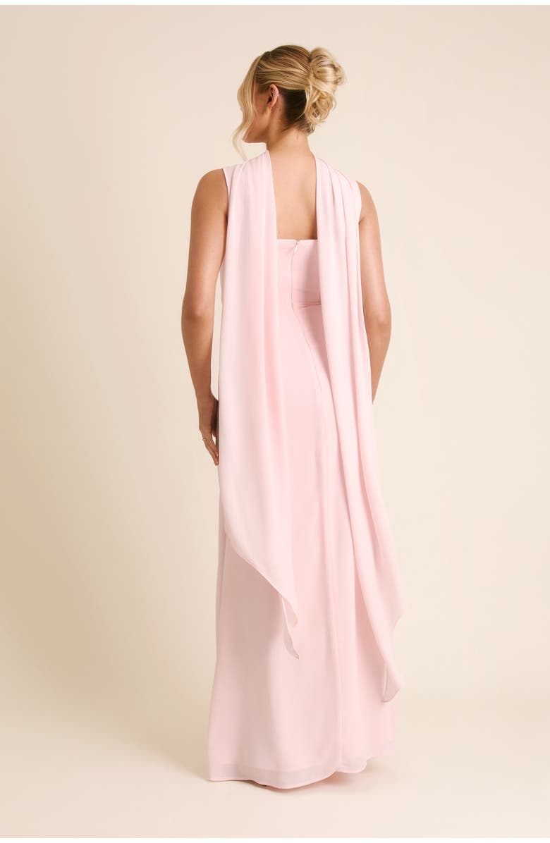 Six Stories Square Neck Chiffon Bridesmaid Dress, Alternate, color, Ballet Pink