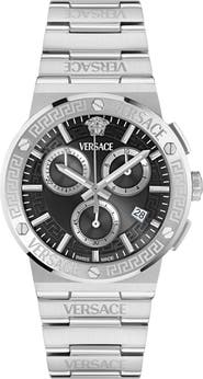 Versace Greca Logo Chronograph Bracelet Watch, 40mm