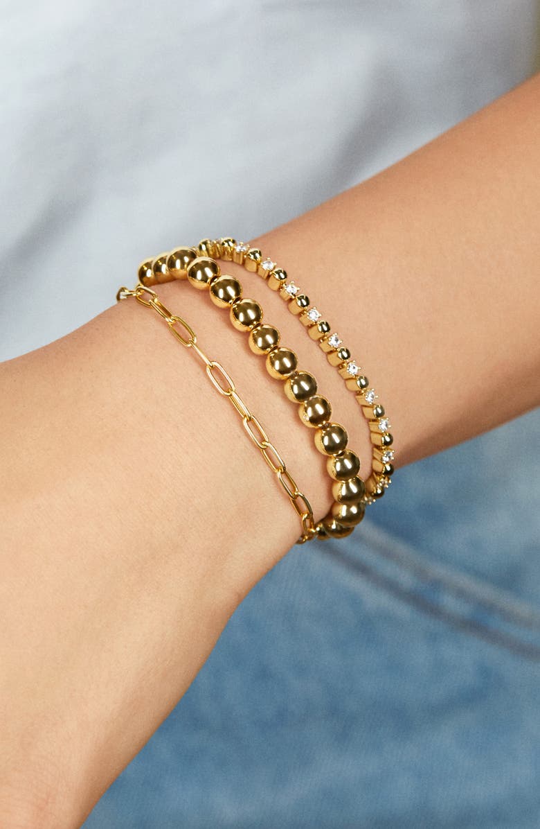 BaubleBar Cubic Zirconia Tennis Bracelet, Alternate, color, 