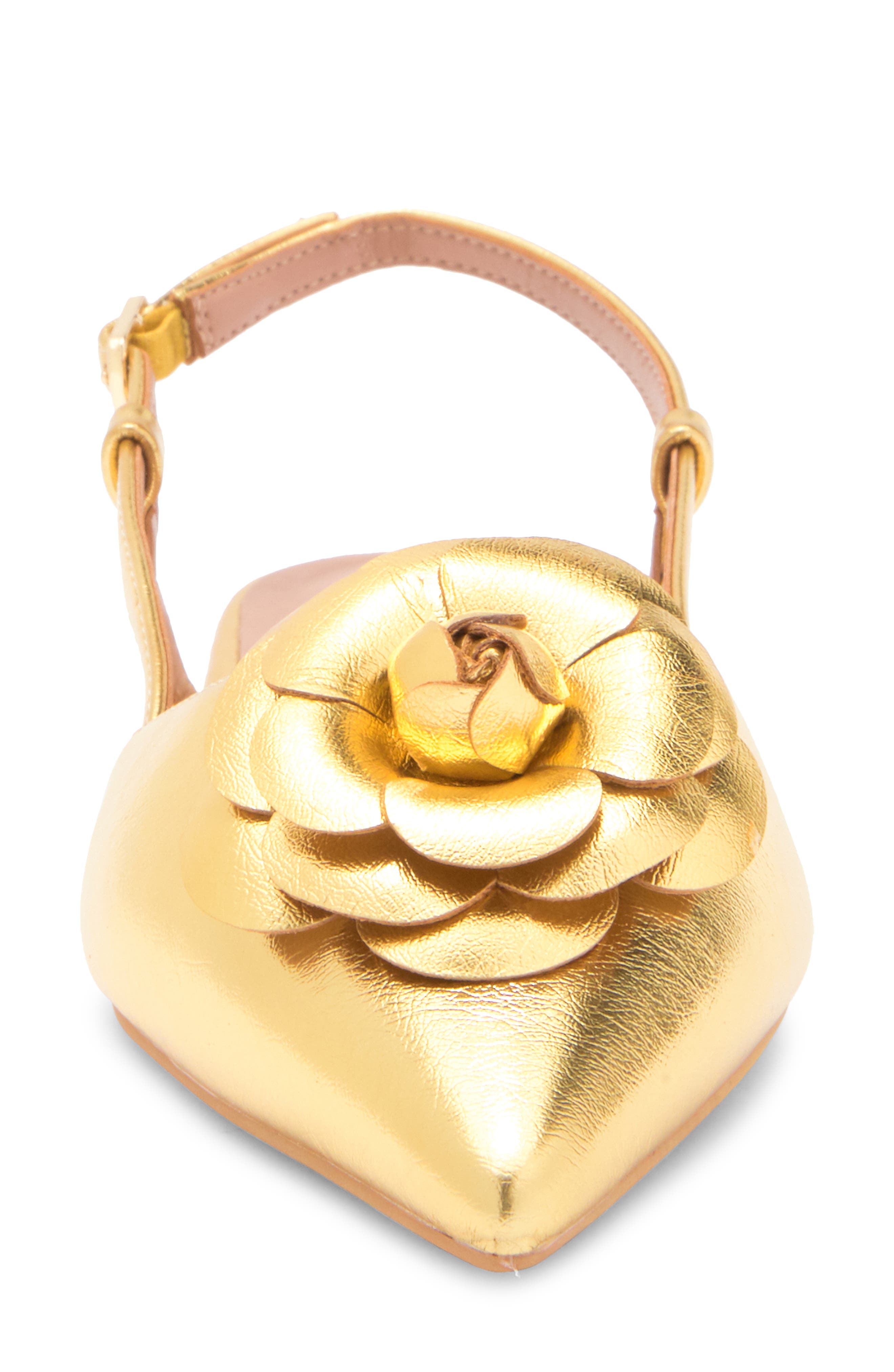 Linea Paolo Christa Slingback Flat, Alternate, color, Gold
