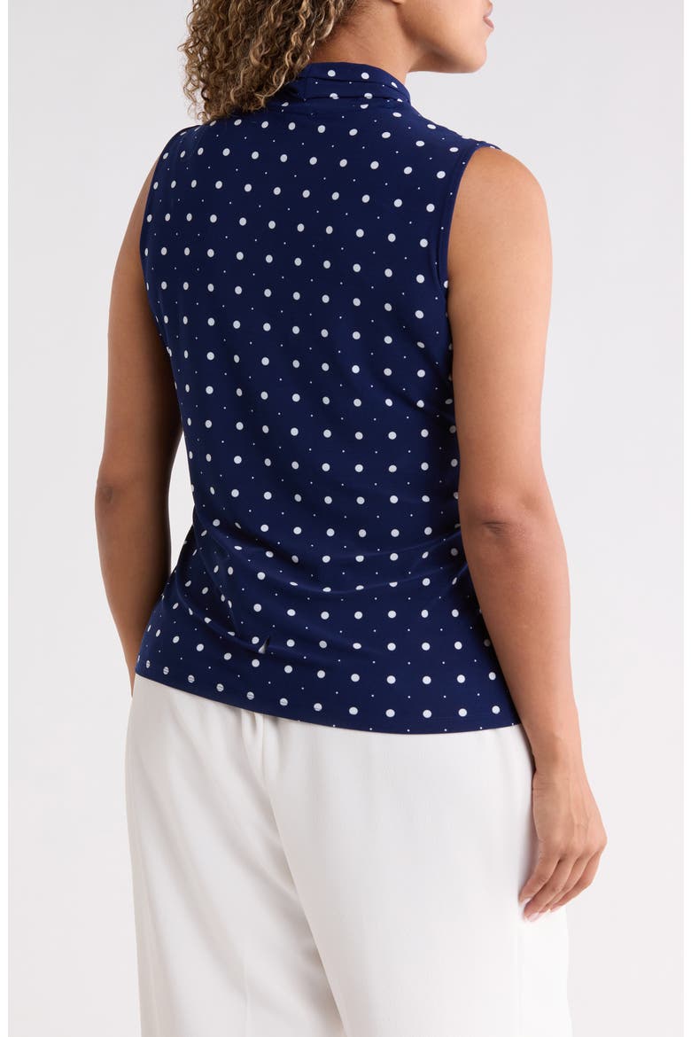 Triple Pleat Sleeveless Top, Alternate, color, DISTANT MOUNTAIN/ ANNE WHITE