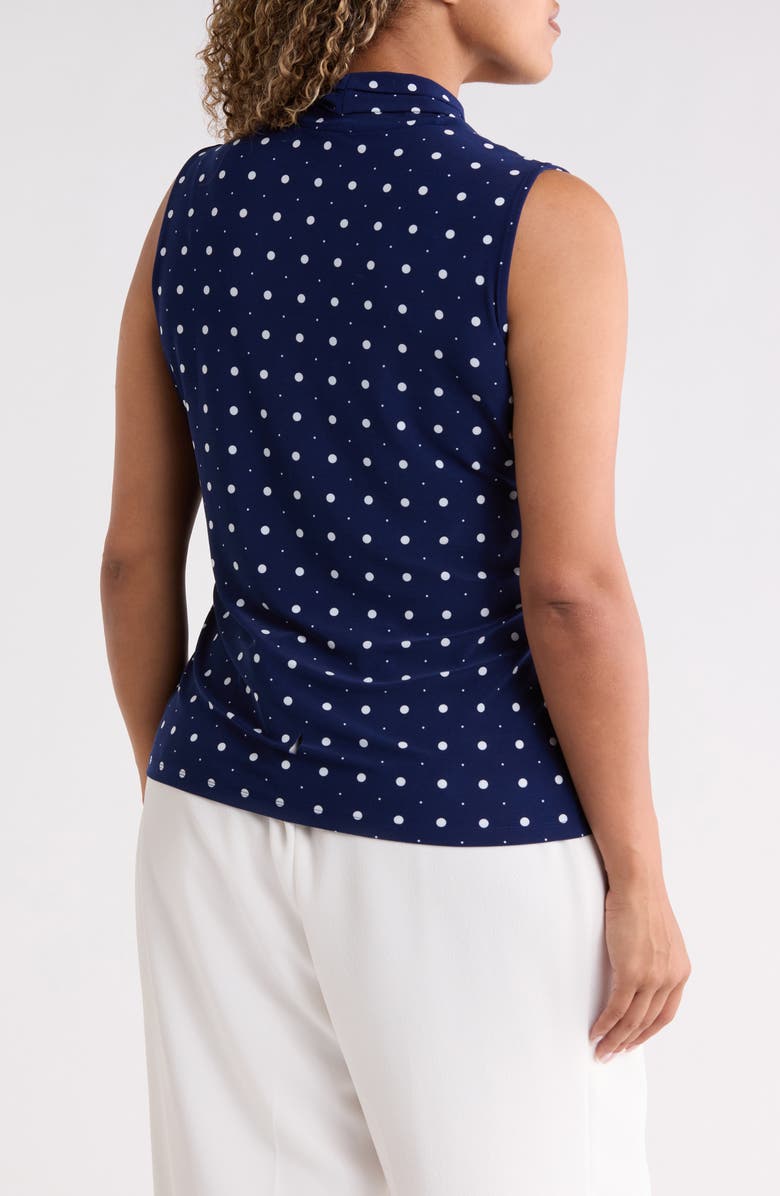Anne Klein Triple Pleat Sleeveless Top, Alternate, color, Distant Mountain/ Anne White