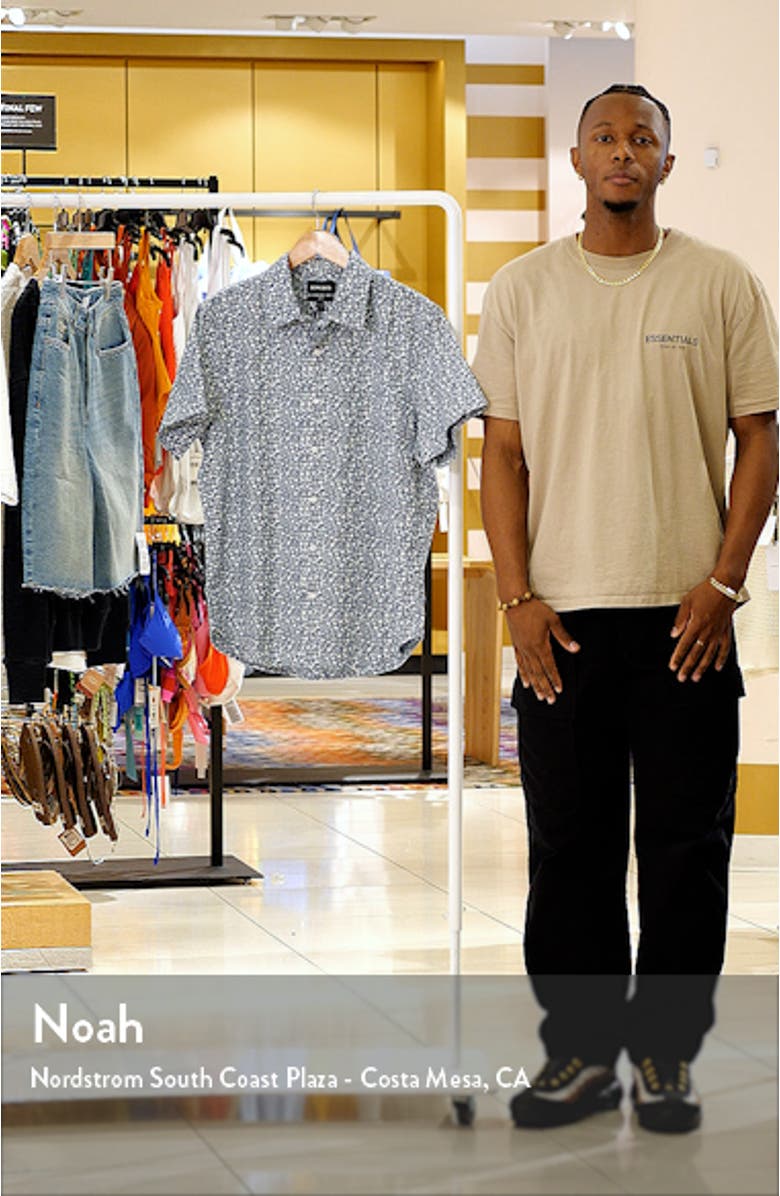 Riviera Floral Short Sleeve Chambray Button-Up Shirt, sales video thumbnail