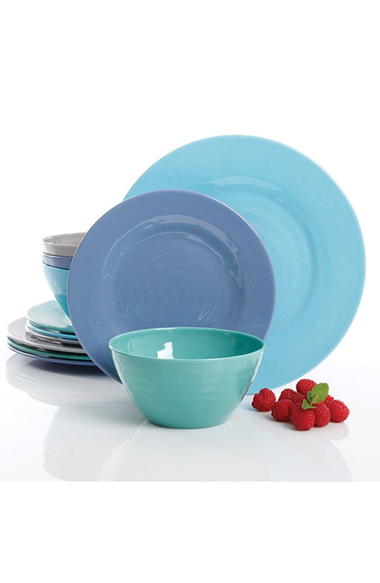 Gibson Home Brist 12 Piece Dinnerware Set in 4, Alternate, color, Beige