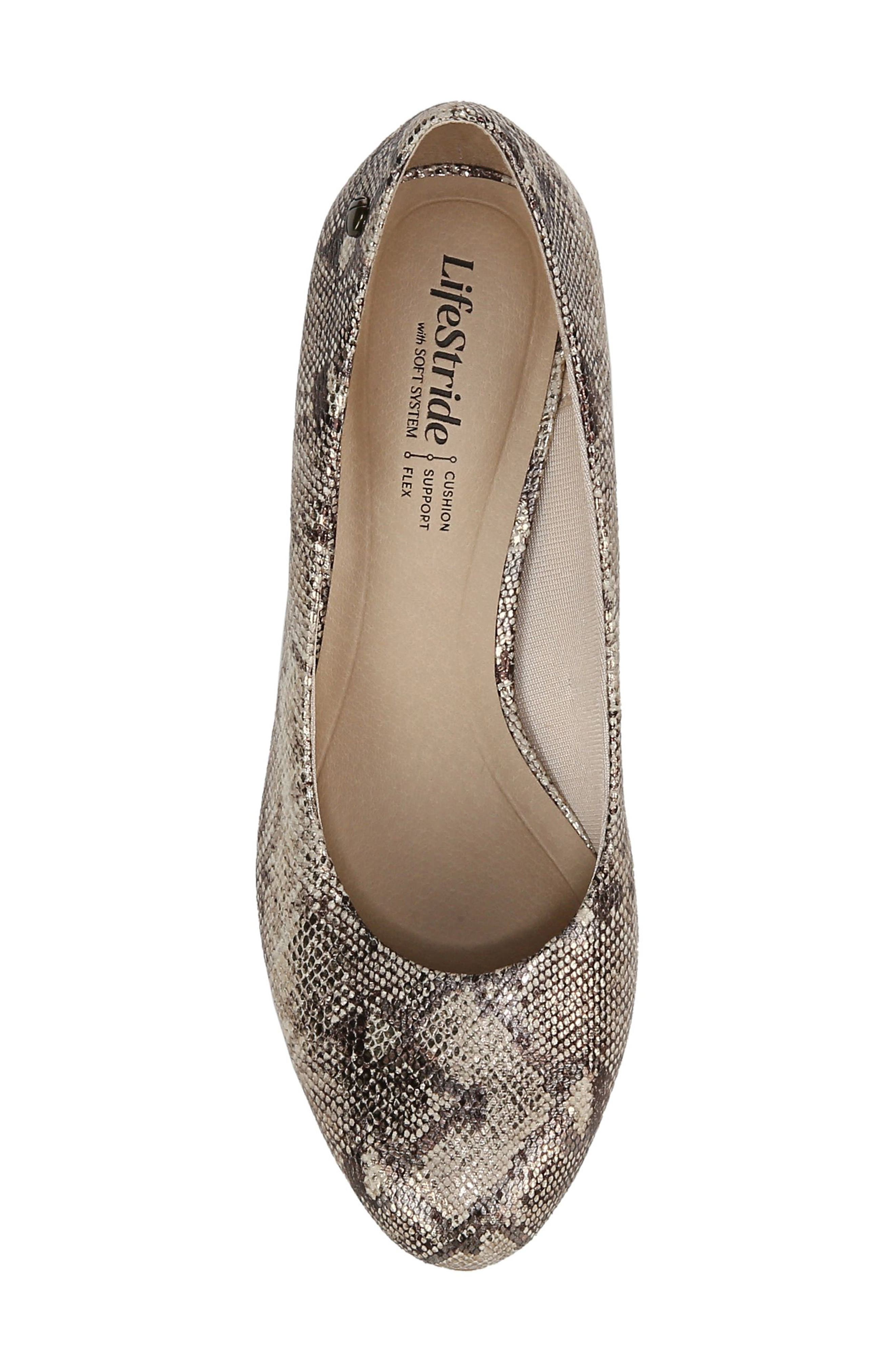 LifeStride Parigi Snake Embossed Pump, Alternate, color, Taupe