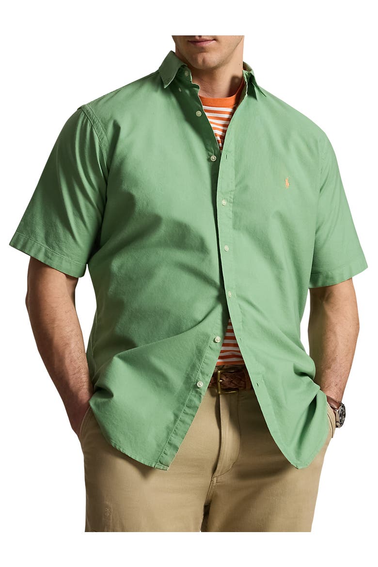 Big & Tall Oxford Sport Shirt V2, Main, color, OUTBACK GREEN