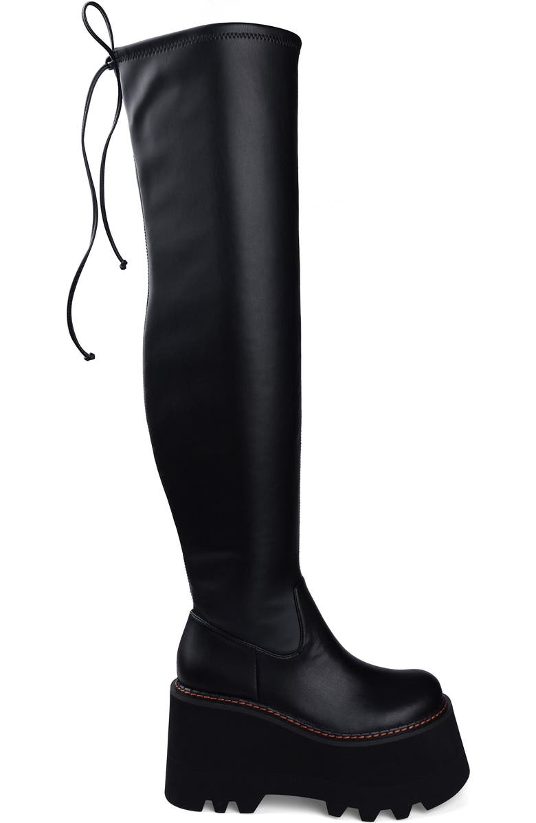 ZIGI Blakely Over the Knee Platform Boot, Alternate, color, Black Faux O