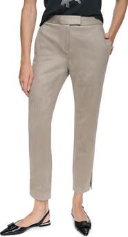DKNY Faux Suede Ankle Pants