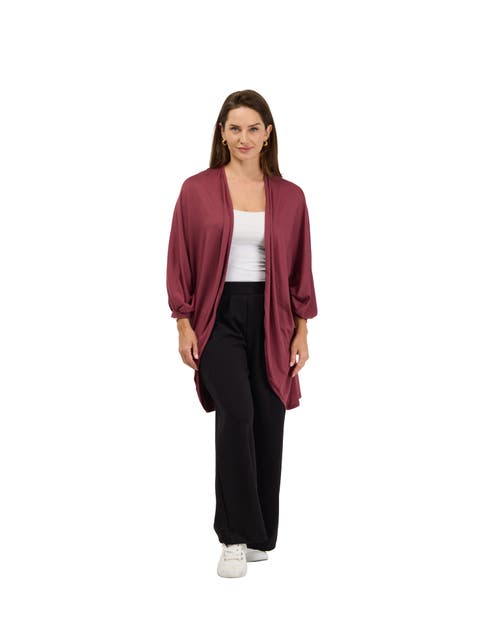 24seven Comfort Basic Womens Soft Stretch Open Front Cardigan Jacket