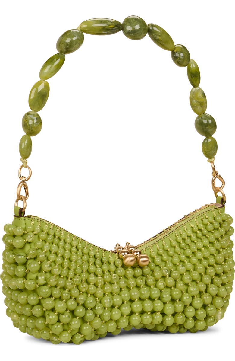 Cult Gaia Mercier Beaded Leather Shoulder Bag, Alternate, color,