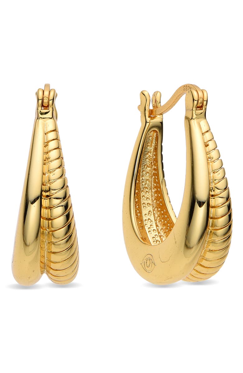 EYE CANDY LOS ANGELES Lily Hoop Drop Earrings, Main, color, Gold