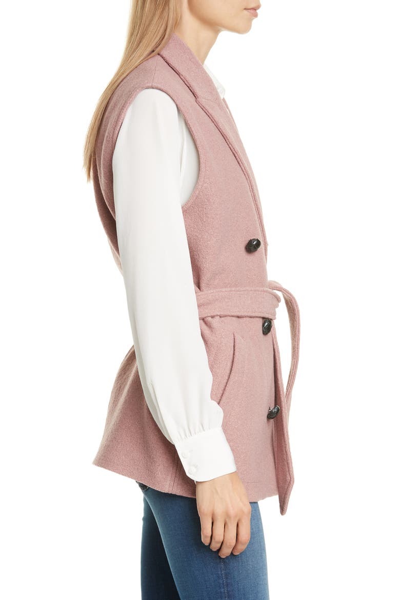 Pearson Wool Bouclé Vest, Alternate, color, PINK