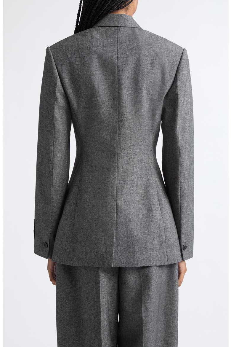 Button Lapel Oversized Blazer, Alternate, color, CHARCOAL