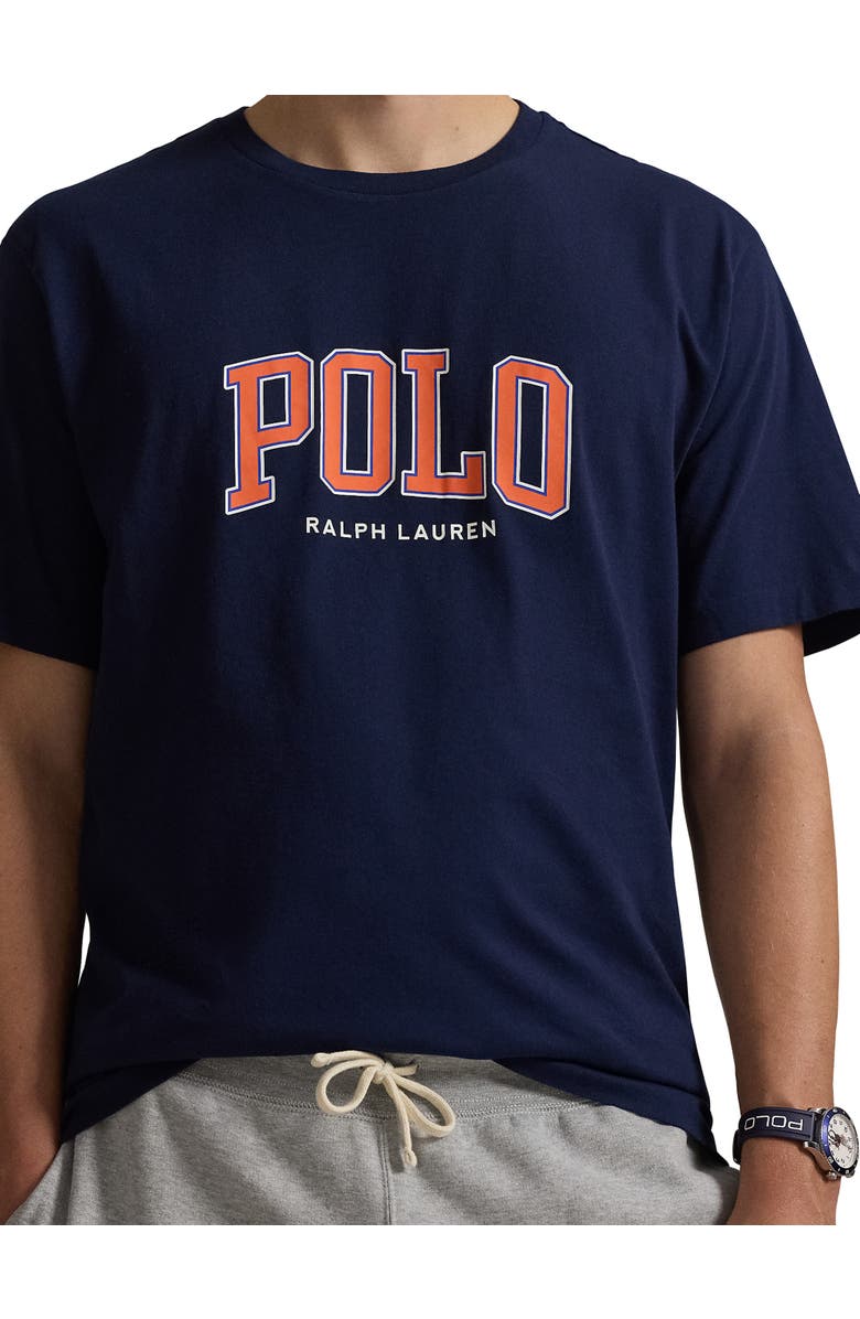 Polo Ralph Lauren Big & Tall Logo Jersey T-Shirt, Alternate, color, Cruise Navy