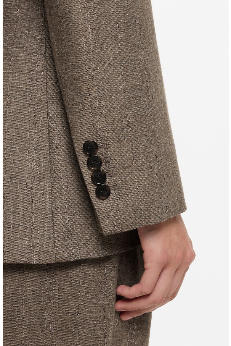 Jonahsa Slim Fit Peak Lapel Blazer, Alternate, color, BEIGE MELANGE STRIPE