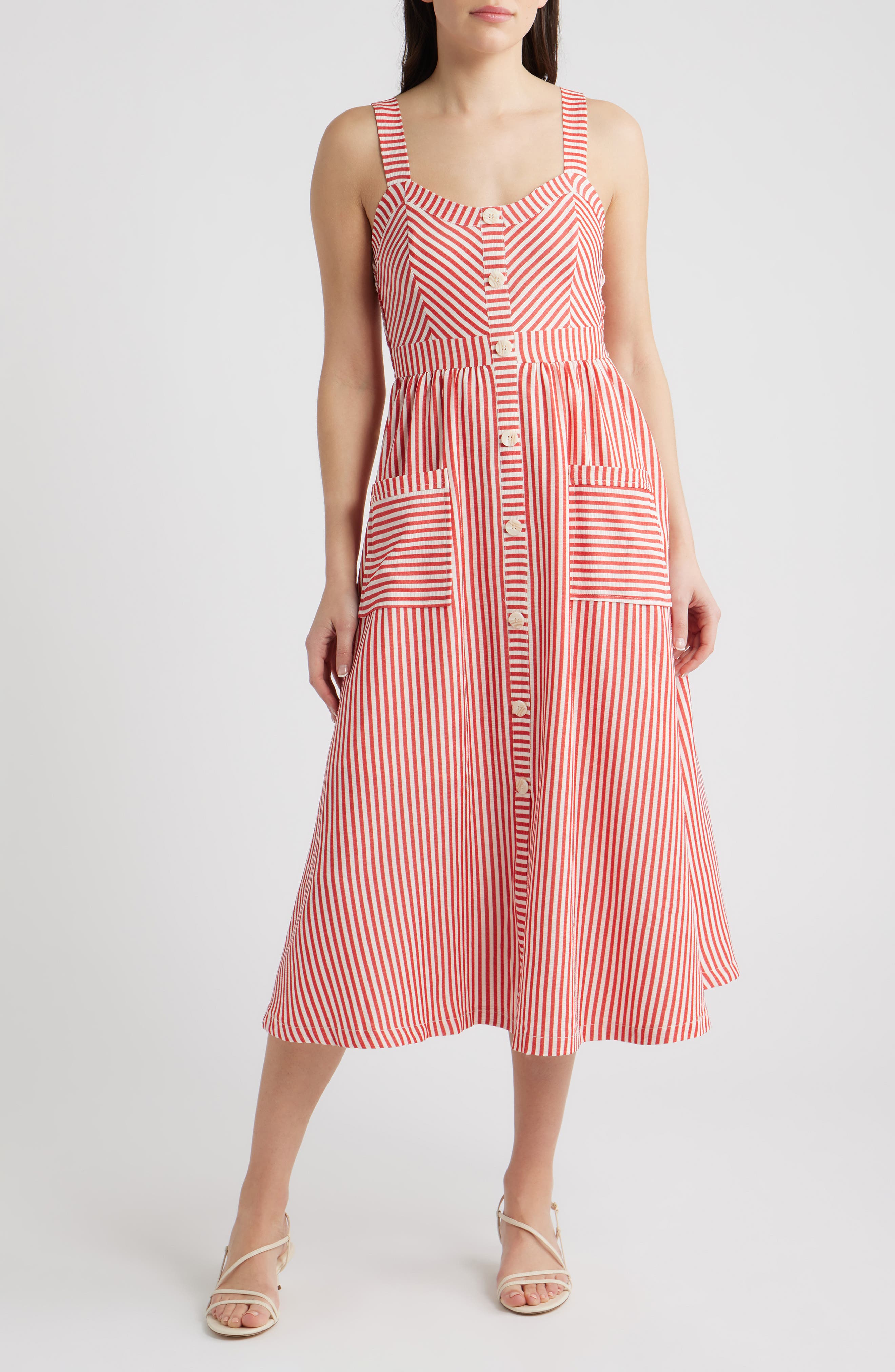 Stripe Patch Pocket Sundress