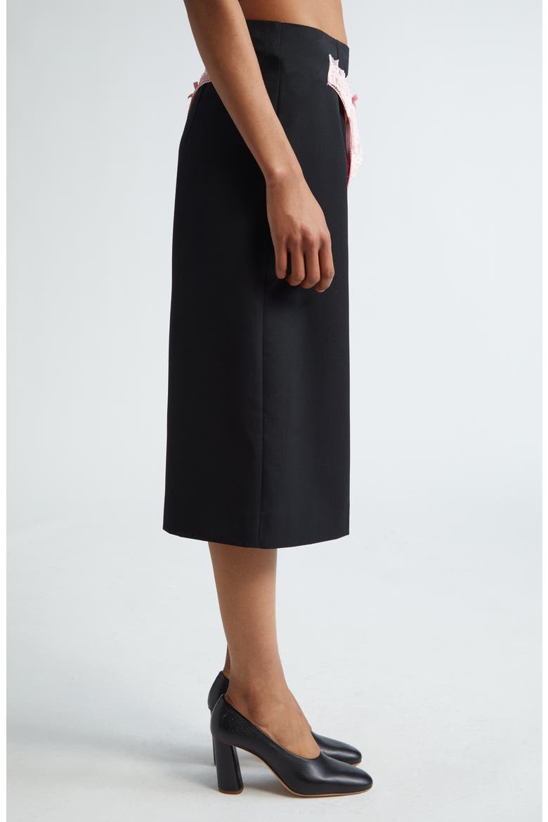 Panty Front Pencil Skirt, Alternate, color, BLACK