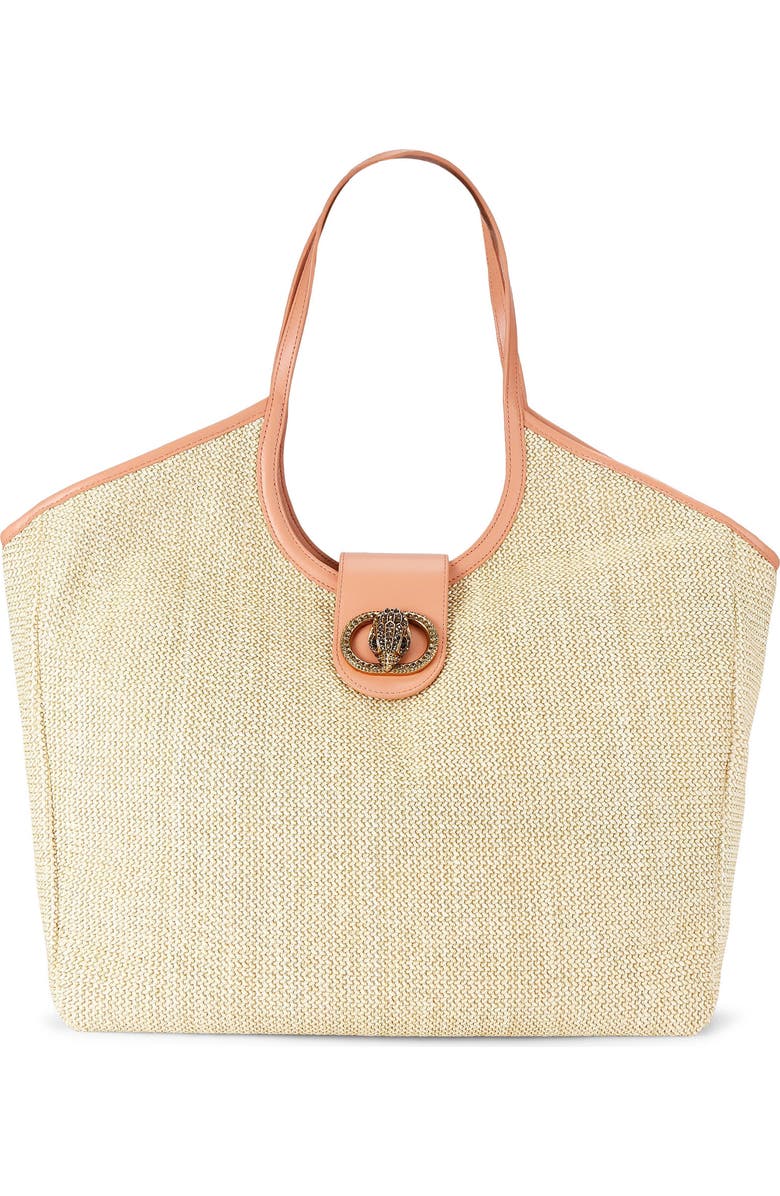 Kurt Geiger London Large Chelsea Woven Tote Bag, Main, color, Open Beige