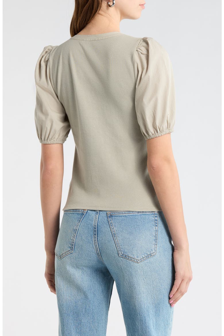 Brandy Puff Sleeve Shirt, Alternate, color, SEA MIST