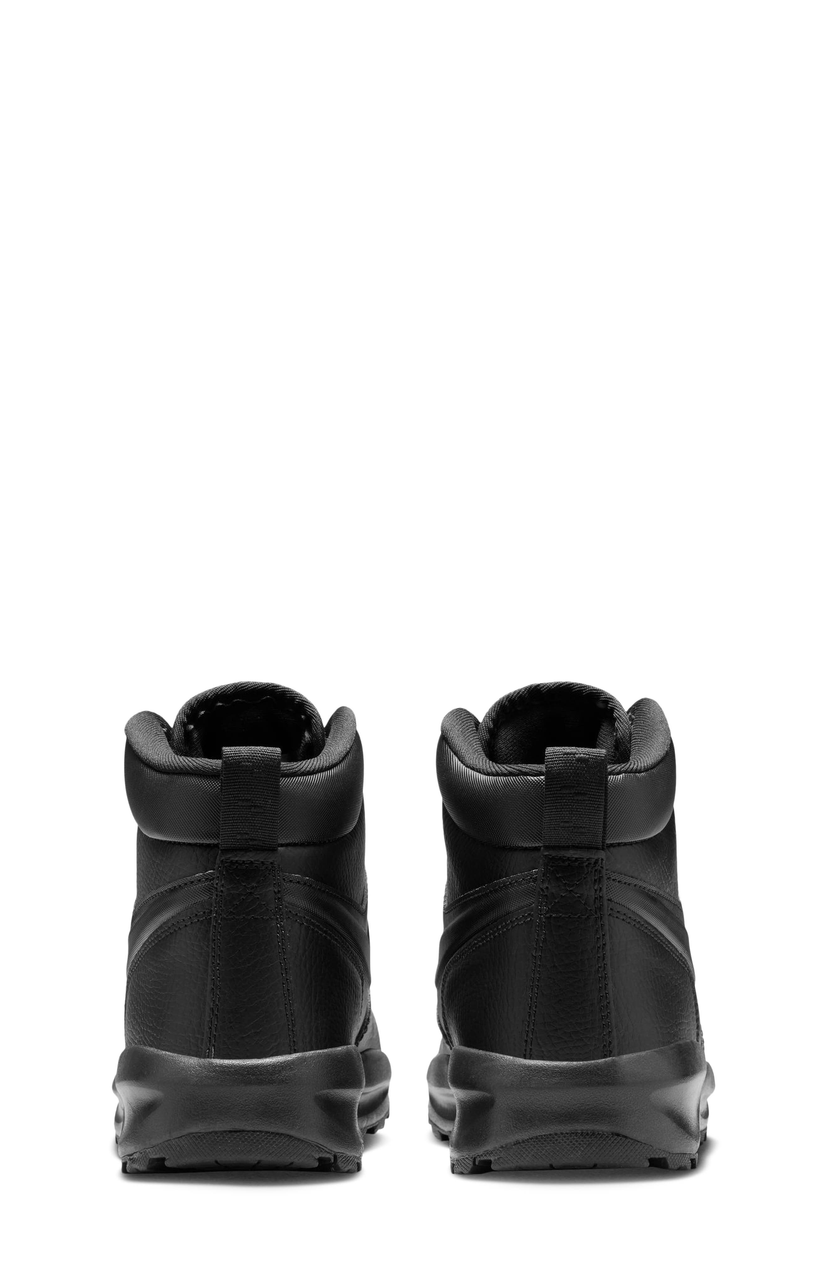 Kids' Manoa 17 Leather Boot, Alternate, color, 001 BLACK/BLACK