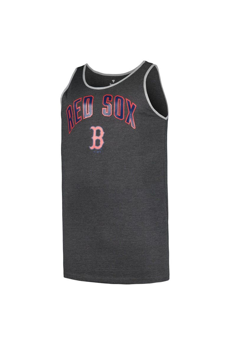 Men's Profile Heather Charcoal Boston Red Sox Big & Tall Arch Over Logo Tank Top, Alternate, color, Heather Charcoal