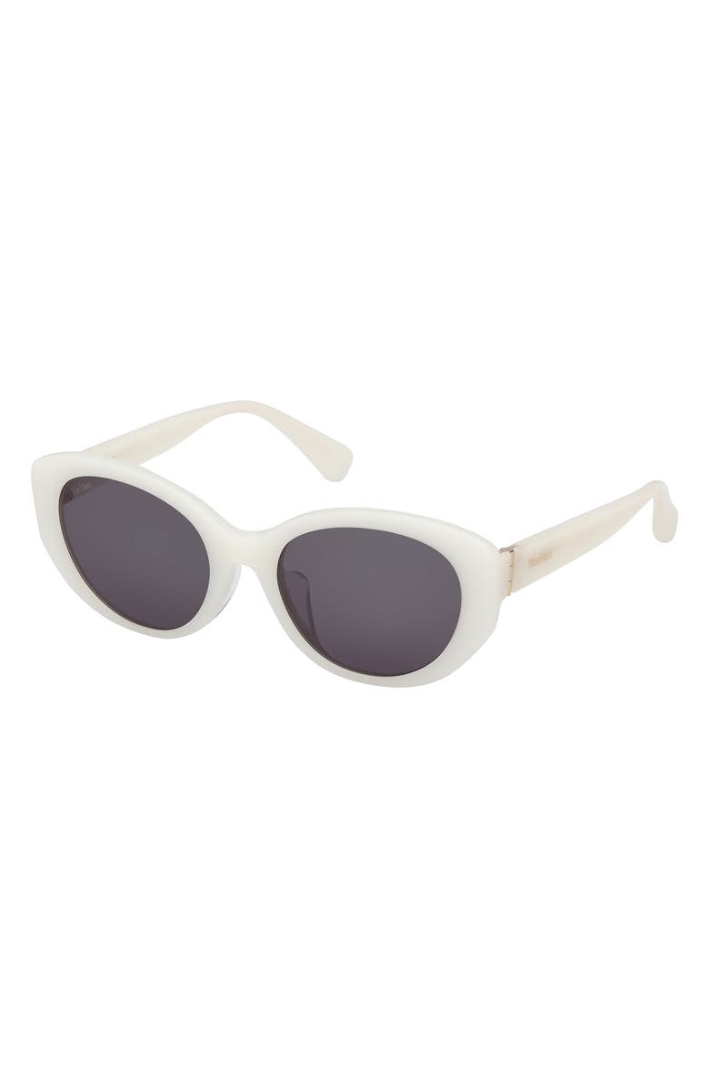 Max Mara 54mm Round Sunglasses, Alternate, color, White/Other / Smoke