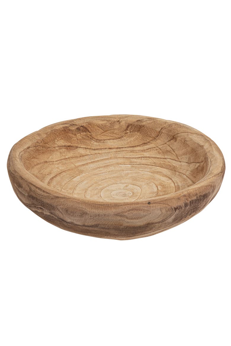 Decorative Paulownia Wood Bowl, Main, color, Natural