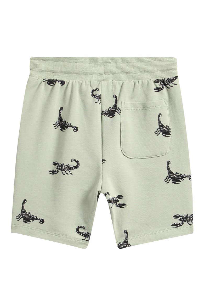 Kids' Scorpion On Stage Cotton Shorts, Alternate, color, LIGHT GREEN