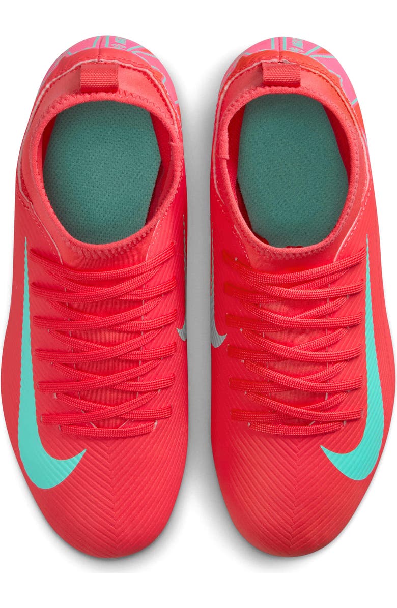Nike Kids' Jr. Superfly 10 Club Soccer Cleat, Alternate, color, Ember Glow/ Aurora Green