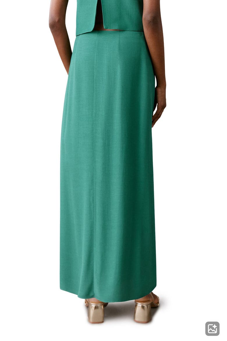 Solid Maxi Skirt, Alternate, color, GREEN