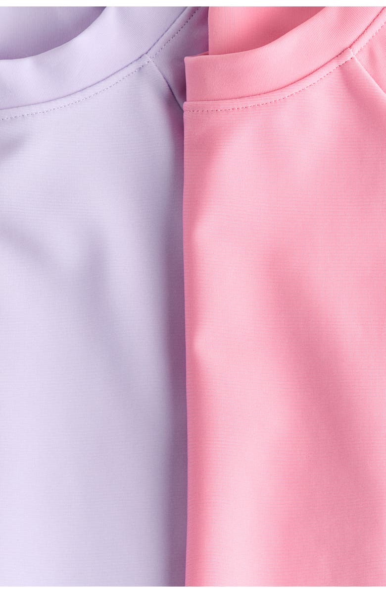 H&M 2-pack Upf 50 Swim Tops, Alternate, color, Pink/Purple