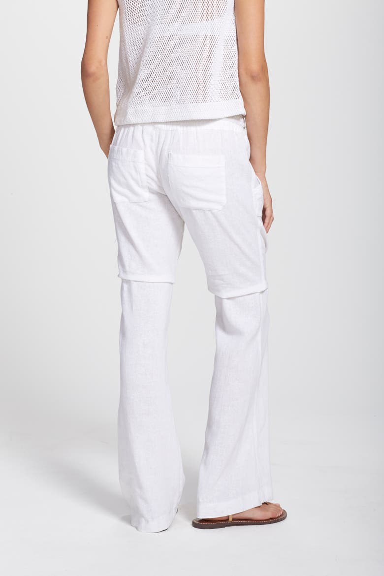 Oceanside Linen Blend Drawstring Pants, Alternate, color, BRIGHT WHITE