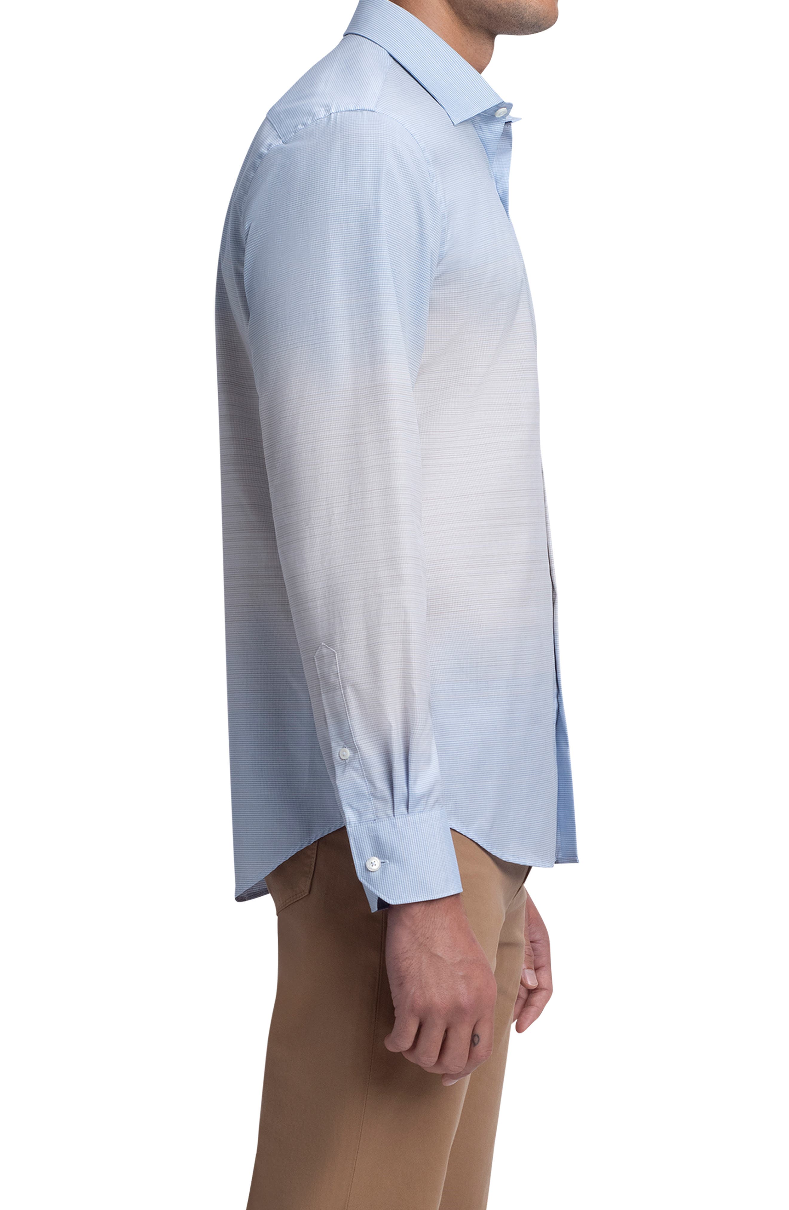 Bugatchi Shaped Fit Gradient Stripe Button-Up Shirt (Men) | Nordstromrack